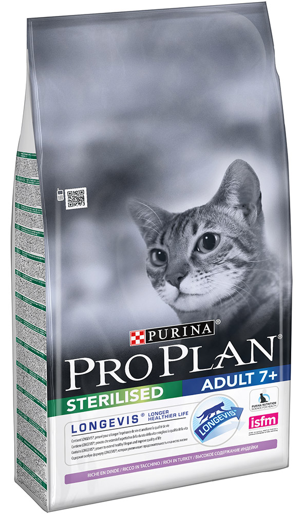 Image сухой корм для кошек Purina Pro Plan Sterilised feline Adult 7+ with Turkey dry 10 кг