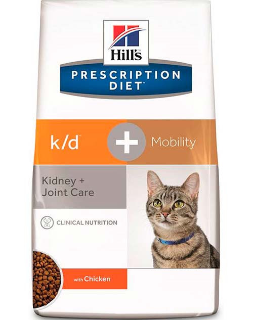 Image hill's Prescription Diet Сухой корм для кошек для лечения почек и поддержки суставов k/d + Mobility (2 кг)