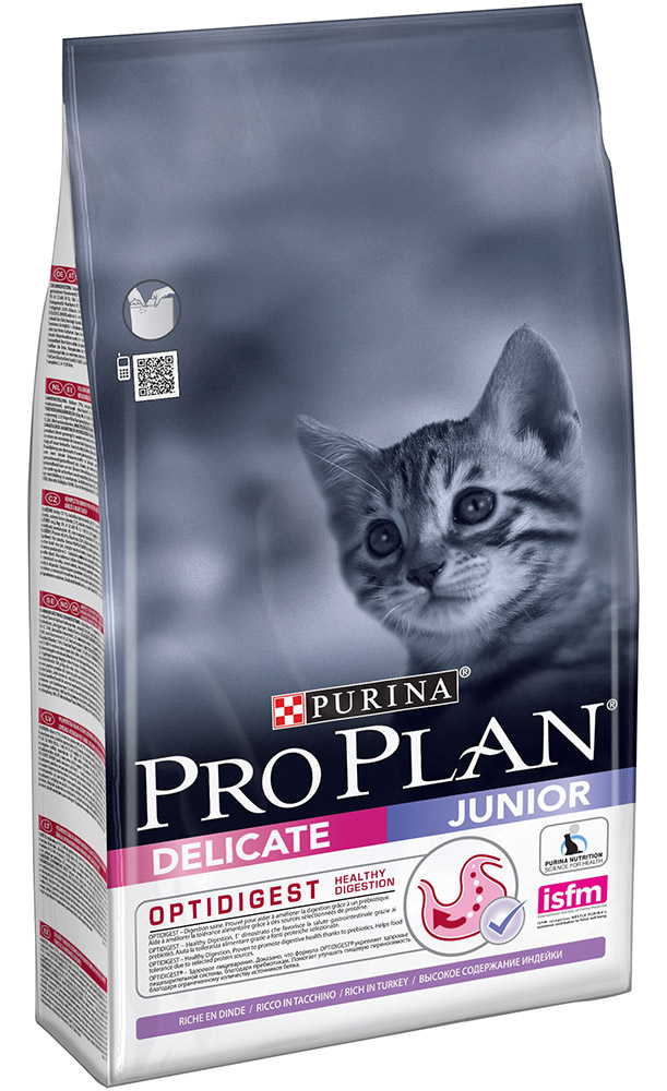 Image сухой корм для кошек Purina Pro Plan Junior Kitten Delicate with Turkey 3 кг