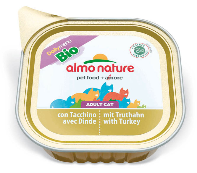 Image влажный корм для кошек Almo Nature Daily Menu Bio Turkey 0,1 кг