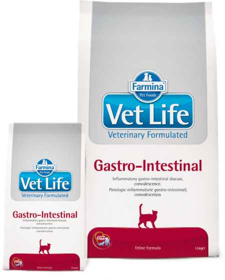 Image сухой корм Farmina VET LIFE Feline Gastro-Intestinal диета для кошек 2 кг