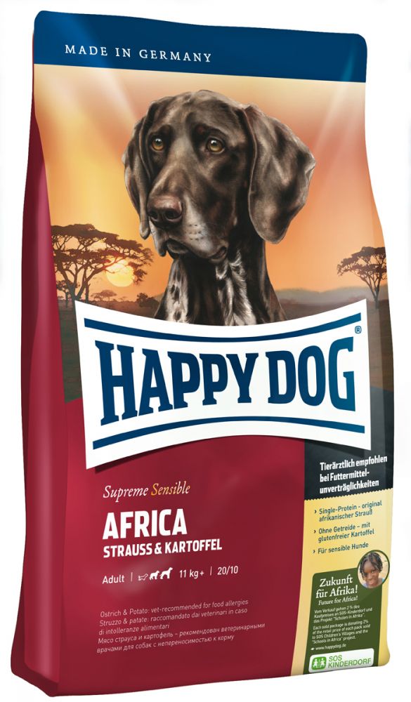 Image сухой корм для собак Happy Dog Supreme Sensible Africa 4 кг