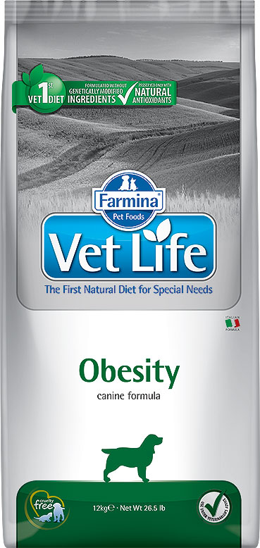 Image сухой корм Farmina VET LIFE Canine Obesity диета для собак 2 кг