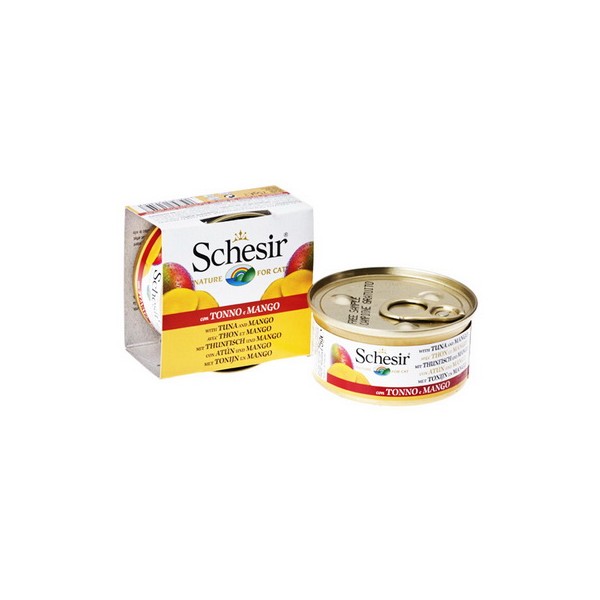 Image влажный корм для кошек Schesir Nature Tuna and Mango 0,075 кг