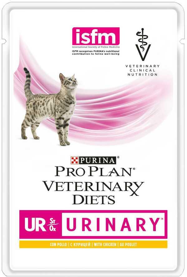 Image влажный корм Purina Vet Diet Feline UR пауч с курицей диета для кошек 0,85 кг