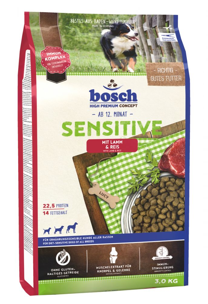 Image сухой корм для собак Bosch Sensitive Lamb & Rice 3 кг