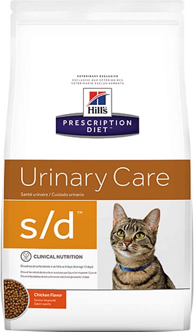 Image hill's Prescription Diet Сухой корм для кошек для растворения струвитов и уролитов Feline s/d Urinary Care (1,5 кг)