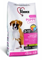 Image proPlan OptiDerma Medium Puppy Сухой корм для щенков средних пород с чувствительной кожей (с лососем и рисом), 12 кг