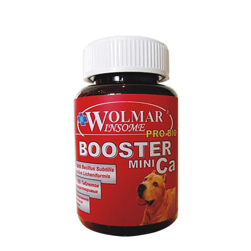 Image WOLMAR Pro Bio Booster Ca Mini поливитамины с кальцием для мелких пород собак, 180таб