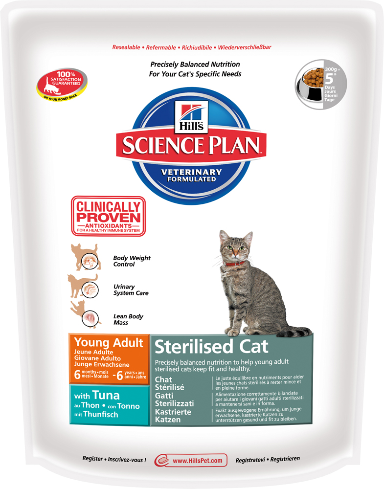 Image сухой корм для кошек Hills Science Plan Sterilised Cat Young Adult Tuna 0,3 кг