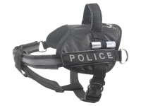 Image collar Dog Extreme «Police» нейлоновая шлейка черного цвета для собак 70-100 см. арт. 818.07071