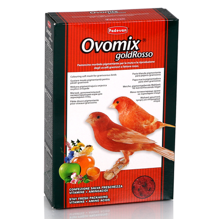 Image padovan OVOMIX GOLD Rosso комплексный/яичный для птенцов с красным оперением, 300 гр
