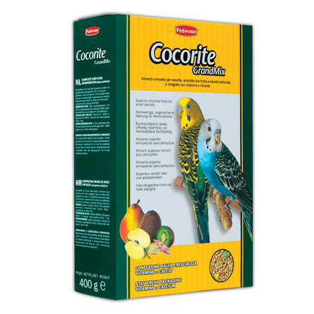Image padovan GRANDMIX Cocorite комплексный основной корм для волнистых попугаев, 400 гр