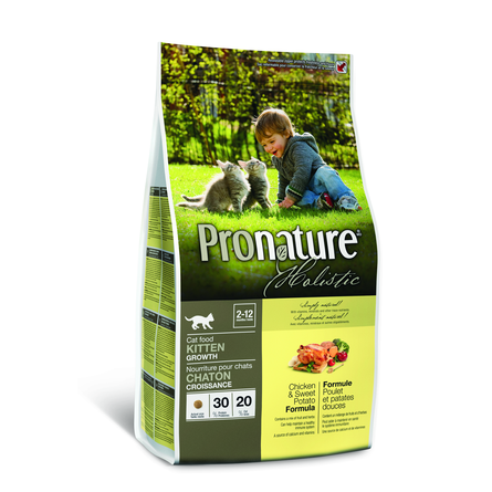 Image pronature Holistic Kitten Growth Сухой корм для котят (с курицей и сладким картофелем), 2,72 кг