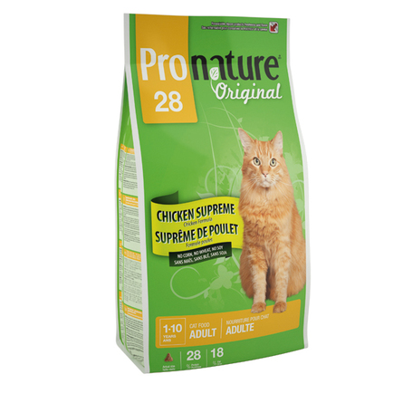 Image pronature Original 28 Adult Сухой корм для взрослых кошек (с цыпленком), 2,72 кг