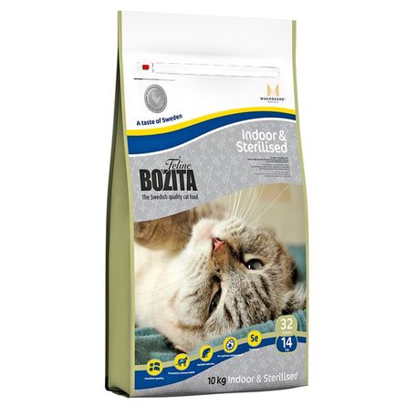 Image bozita Indoor & Sterilised Сухой корм для взрослых стерилизованных кошек и кастрированных котов (с курицей), 2 кг