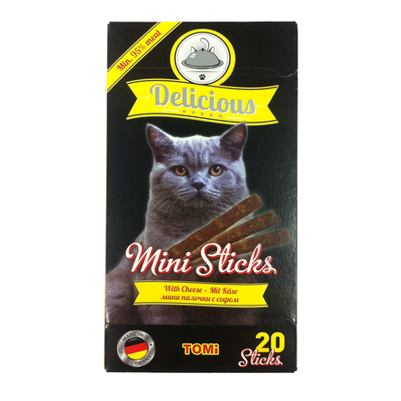 Image toMi Delicious Mini Sticks Мясные палочки для взрослых кошек (с сыром), 40 гр