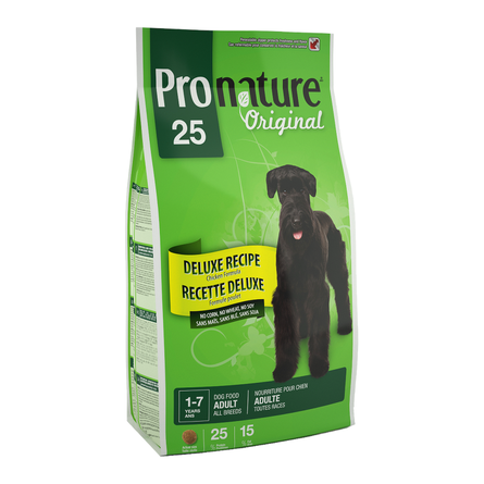 Image pronature Original 25 Adult All Breeds Сухой корм для взрослых собак всех пород (с цыпленком), 15 кг