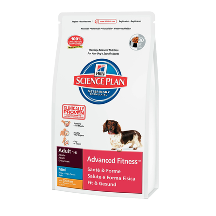 Image hill's Science Plan Canine Adult Advanced Fitness Mini Сухой корм для взрослых собак мелких пород (с курицей), 800 гр