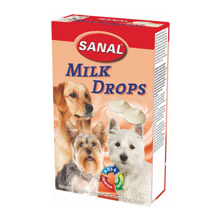 Image лакомство для собак SANAL MILK DROPS, 125 гр