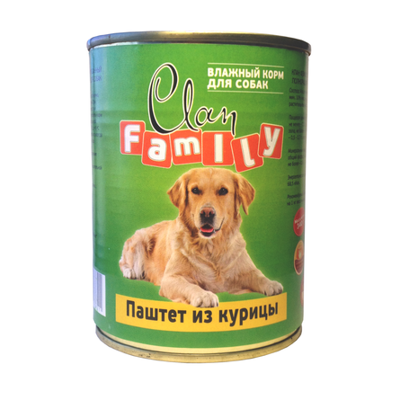 Image clan Family Паштет для взрослых собак всех пород (с курицей), 340 гр