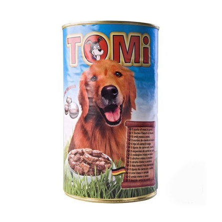 Image toMi Кусочки паштета в соусе для взрослых собак всех пород (пять видов мяса), 1,2 кг