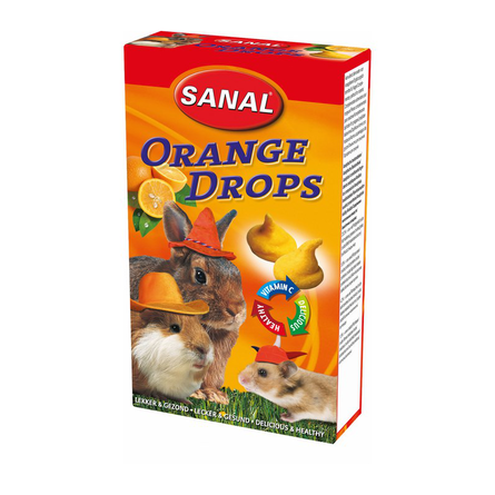 Image sanal Orange Drops Лакомство для взрослых грызунов (с витамином C), 45 гр