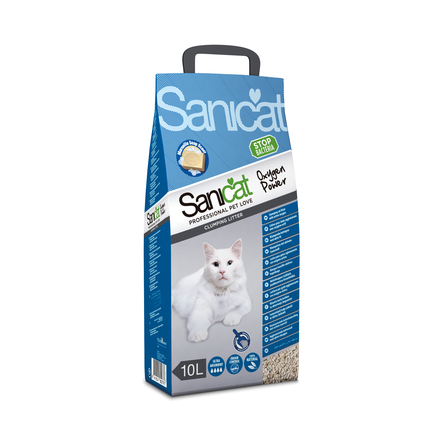 Image saniCat Oxygen Power Впитывающий глиняный наполнитель для кошек (с ароматом марсельского мыла), 8,4 кг