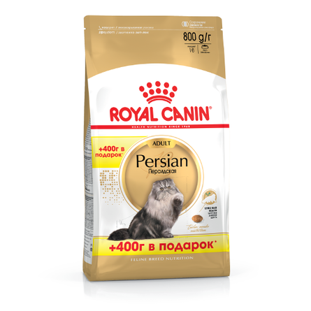 Image увеличенная упаковка Royal Canin Persian Adult Сухой корм для взрослых кошек Персидской породы (400 гр + 400 гр), 800 гр