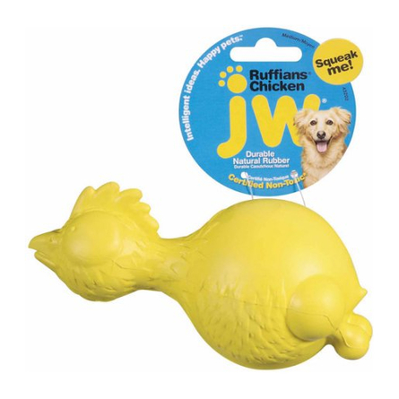 Image j.W.Pet Игрушка для собак ''Курица с пищалкой''