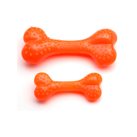 Image rogz Игрушка для собак &quot;Кость из литой резины средняя&quot; Da Bone Rubber Chew Toy (Розовый)