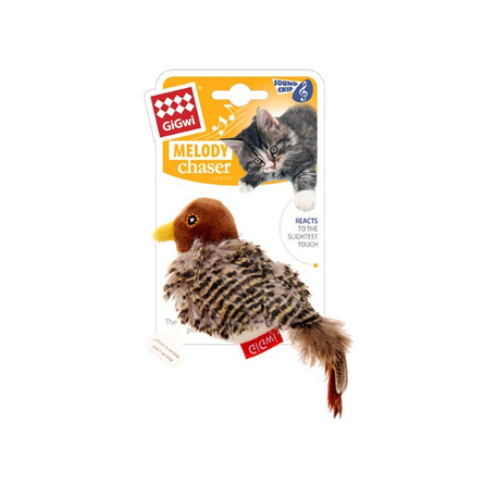 Image giGwi игрушка для кошек, птичка со звуком