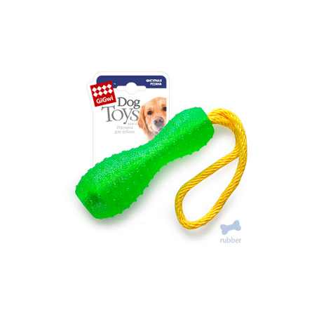 Image giGwi Dog Toys игрушка для собак, гантеля на верёвке