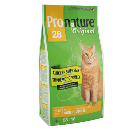 Image pronature Original 27 Senior Mature Or less Active Сухой корм для пожилых и малоактивных кошек (с цыпленком), 5 кг