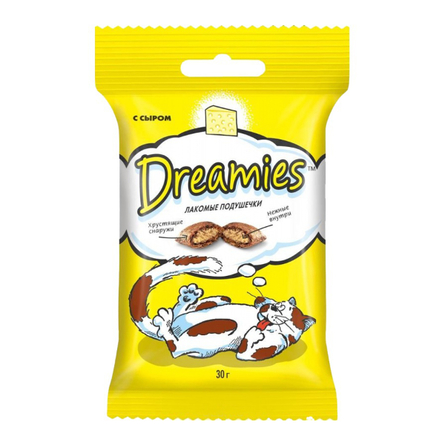 Image dreamies Подушечки с паштетом для взрослых кошек (с сыром), 30 гр