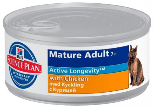 Image влажный корм для кошек Hills Science Plan Feline Mature Adult 7+ with Chicken Canned 0,085 кг