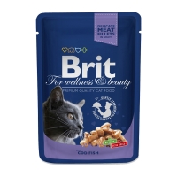 Image brit Premium Cat Pouches with Cod Fish консервы в пауче для кошек (с треской) 100 гр. арт. 116.029