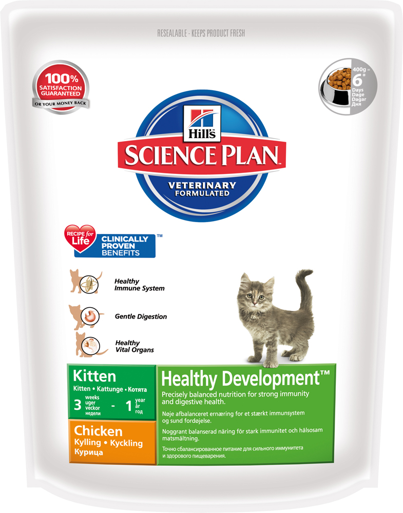 Image сухой корм для кошек Hills Science Plan Healthy Development Kitten Chicken 0,4 кг