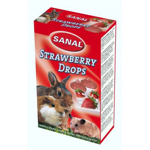 Image SANAL Дропсы для грызунов Strawberry Drops (клубника) 45г