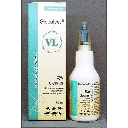 Image GLOBAL-VET Лосьон для мягкого очищения глаз и области вокруг глаз Eye cleaner, 50мл