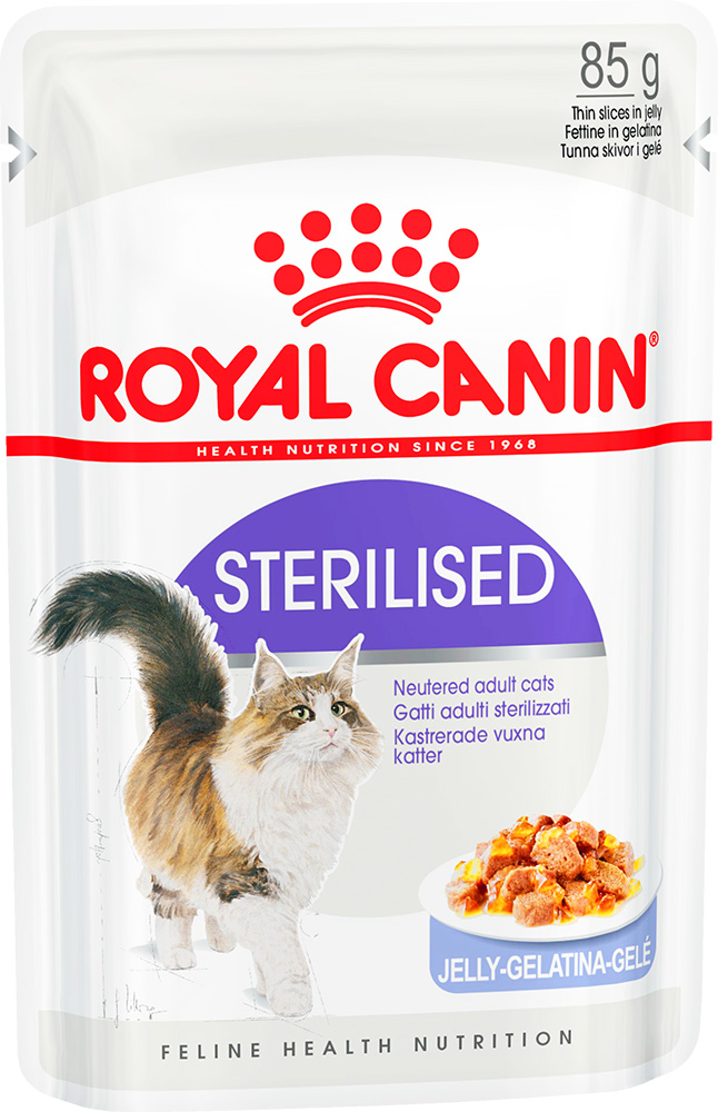 Image влажный корм для кошек Royal Canin Sterilised в желе 0,085 кг