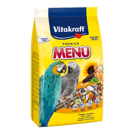 Image vitakraft Menu Vital Honey Корм для крупных попугаев, 1 кг