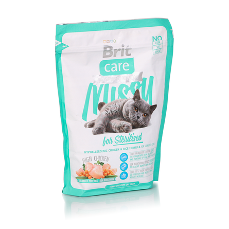 Image brit Care Cat Missy Сухой корм для взрослых стерилизованных кошек и кастрированных котов (с курицей), 400 гр