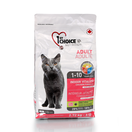 Image 1st Choice Vitality Сухой корм для взрослых домашних кошек (с курицей), 2,72 кг
