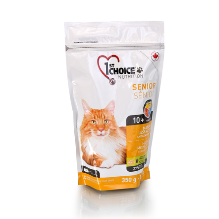 Image 1st Choice Mature Or Less Active Облегченный сухой корм для пожилых и малоактивных кошек (с курицей), 350 гр
