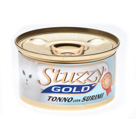 Image stuzzy Gold Кусочки филе в собственном соку для взрослых кошек (с тунцом и крабовыми палочками), 85 гр