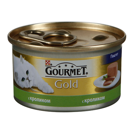 Image gourmet Gold Паштет для взрослых кошек (с кроликом), 85 гр