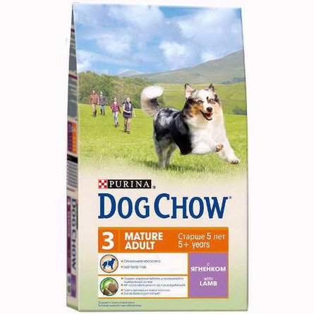 Image dog Chow Mature Adult Сухой корм для пожилых собак всех пород старше 5 лет (с ягнёнком), 2,5 кг