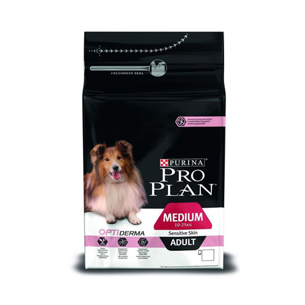 Image pro Plan OptiDerma Adult Medium Сухой корм для взрослых собак средних пород с чувствительной кожей (с лососем и рисом), 7 кг