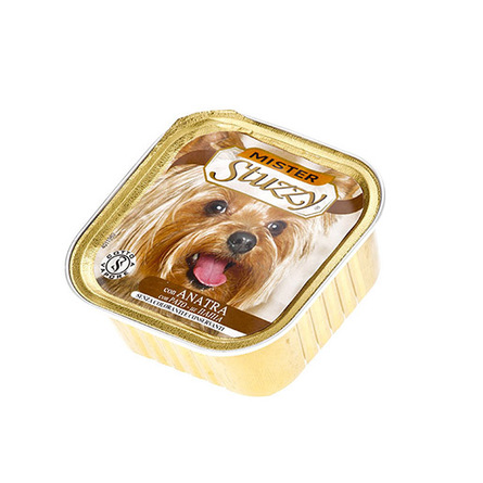 Image mister Stuzzy Dog Кусочки филе в паштете для взрослых собак всех пород (с уткой), 150 гр